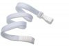 10mm White flat lanyard with Plastic Slide Hook