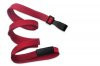 10mm Red flat lanyard with Plastic Slide Hook